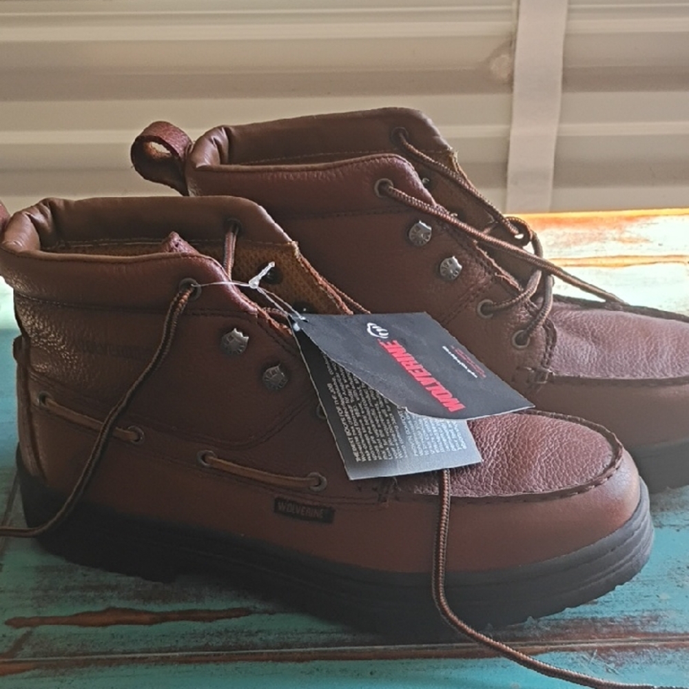 Wolverine Men's Brown Leather Boots Size 8M